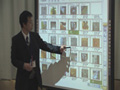 児童のスタディノートが一斉表示された電子黒板。