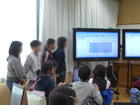 電子黒板を用いた発表と意見交換