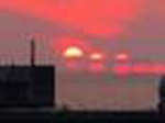 新潟から見た、日本海に沈む夕日(2分間)