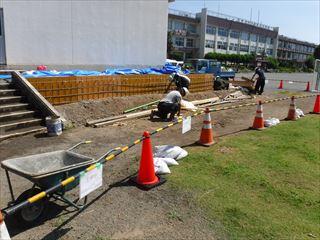法面工事　大詰め